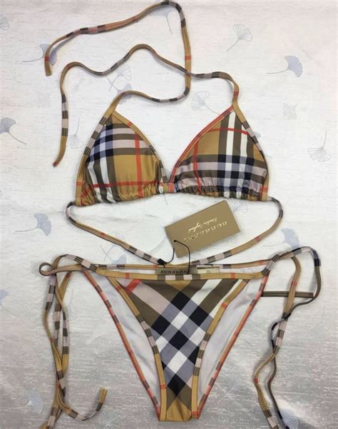 burberry swimming suits|burberry dupe bikini.